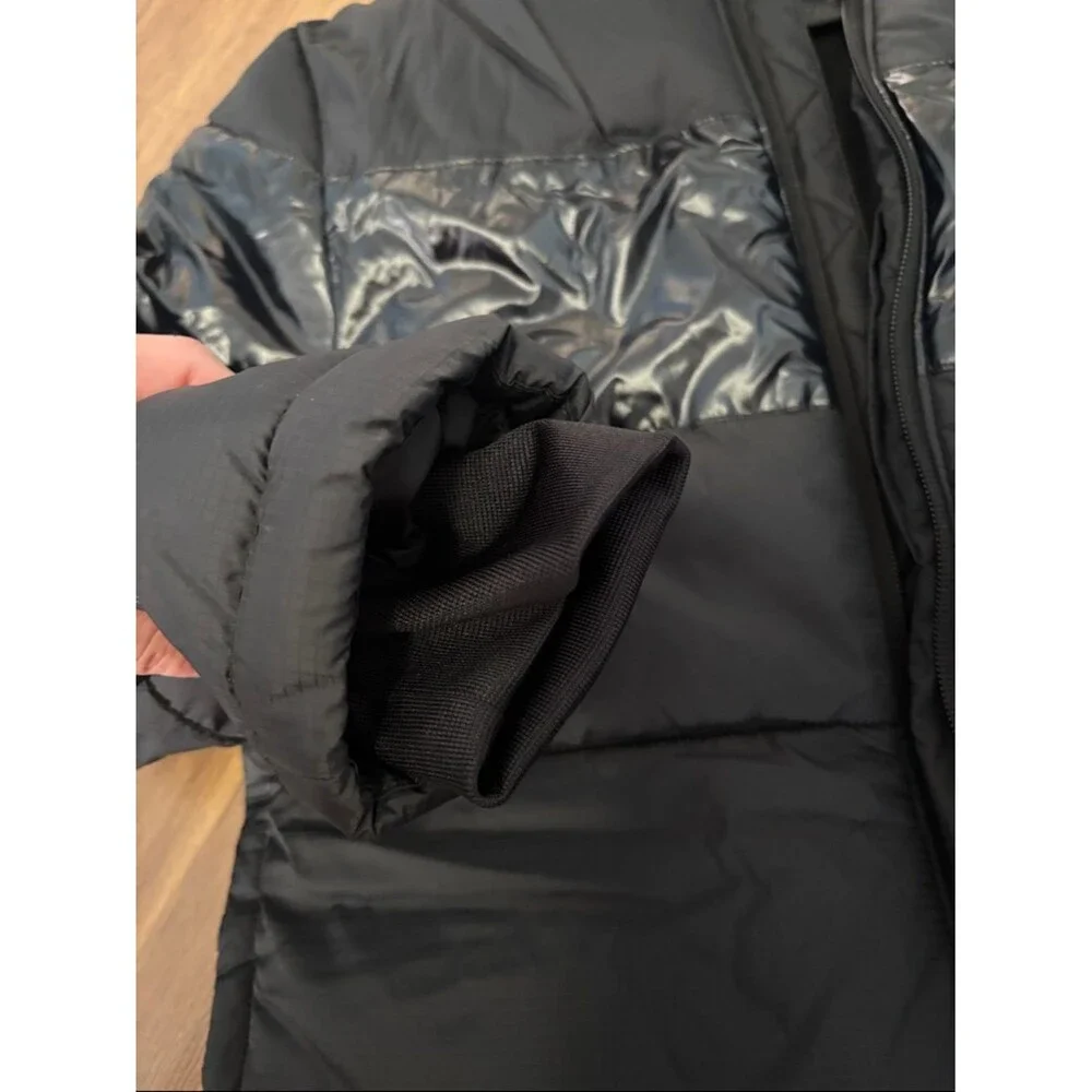 Jordan Kids Boys Youth Black Warm Winter Puffer Jacket with Hood Size Medium